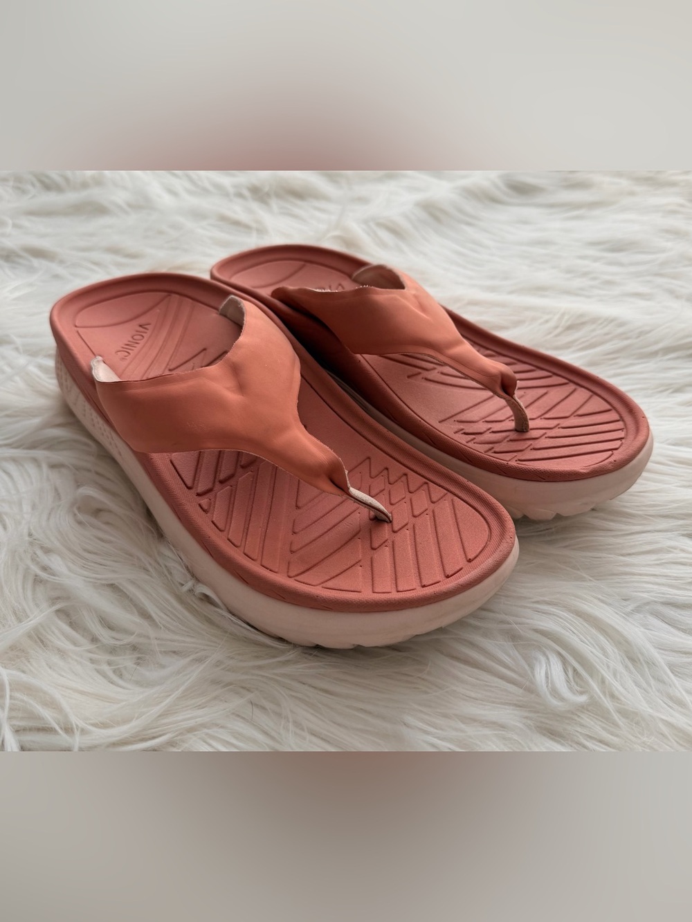 Vionic Women’s 9 Pink Restore Recovery Platform Comfort Flip Flop Sandals